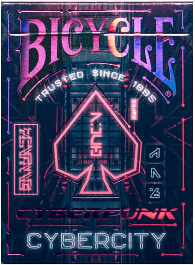 🌆 Bicycle Cyberpunk Cybercity Premium Playing Cards – Neon Sci-Fi