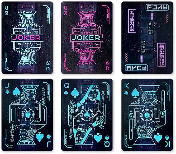 🌆 Bicycle Cyberpunk Cybercity Premium Playing Cards – Neon Sci - Fi Adventure! 🚀 - Ra Magic Shop - #magic_trick#