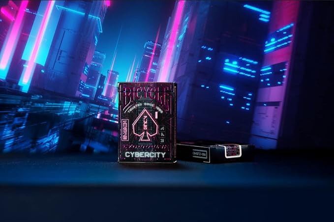 🌆 Bicycle Cyberpunk Cybercity Premium Playing Cards – Neon Sci - Fi Adventure! 🚀 - Ra Magic Shop - #magic_trick#